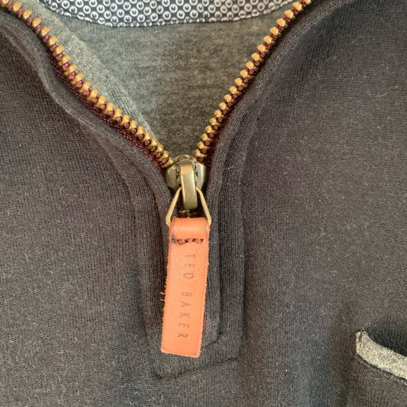 Ted Baker London men’s 1/4 zip collared sweater - Picture 4 of 8